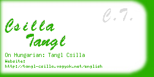 csilla tangl business card